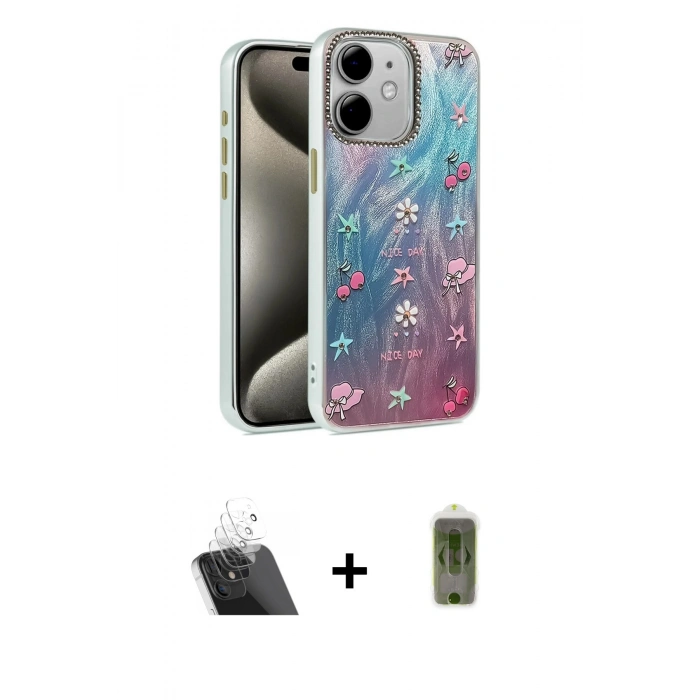 MARSİLYAN™- iPhone 11 Kılıf Zirve Modern Prime - Siyah Joko Magic 5D Hayalet Cam + Kamera Lens Koruma Cam - SF