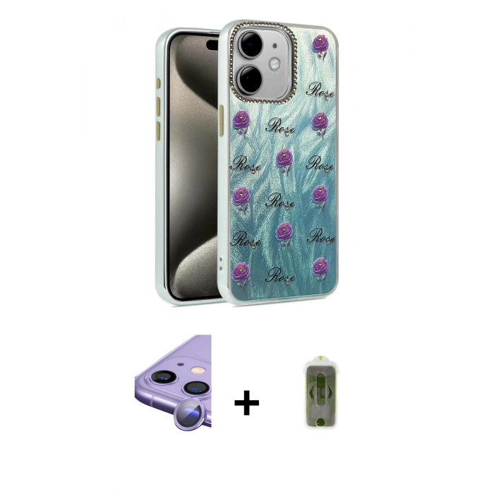 MARSİLYAN™- iPhone 11 Kılıf Zirve Modern Prime - Siyah Joko Magic 5D Hayalet Cam + Raze Metal Kamera Lens - MR