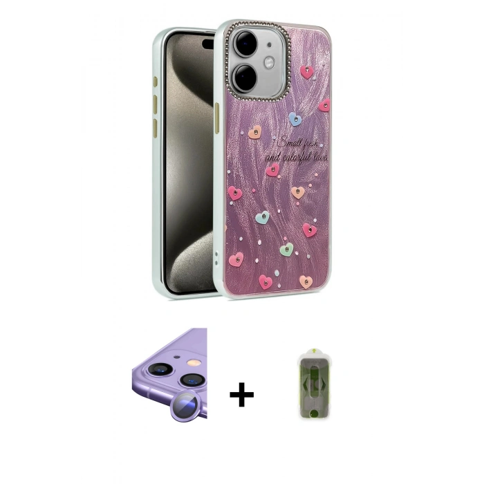 MARSİLYAN™- iPhone 11 Kılıf Zirve Modern Prime - Siyah Joko Magic 5D Hayalet Cam + Raze Metal Kamera Lens - MR