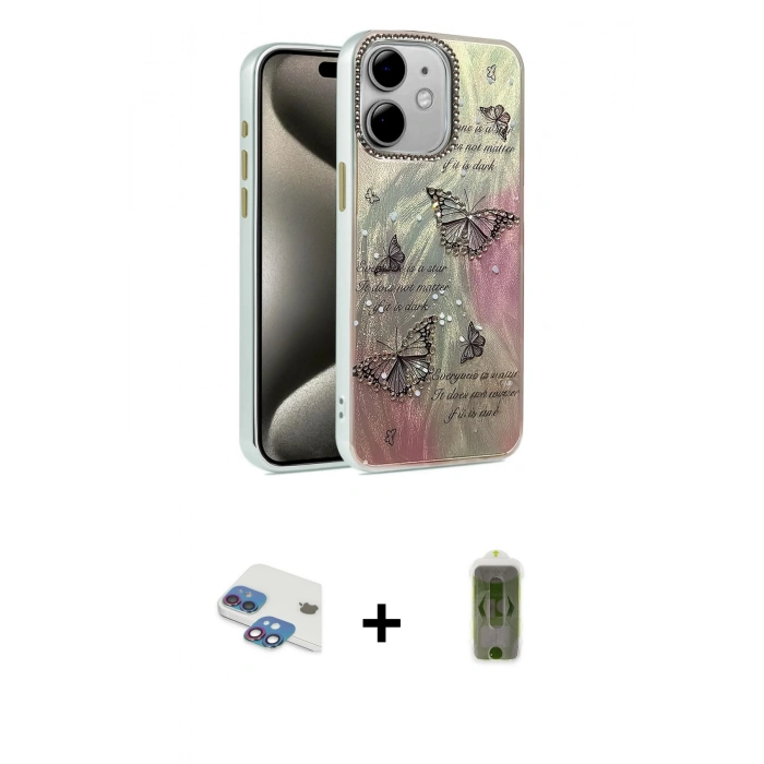 MARSİLYAN™- iPhone 11 Kılıf Zirve Modern Prime - Siyah Joko Magic 5D Hayalet Cam + Pers Alüminyum Kamera Lens - GI