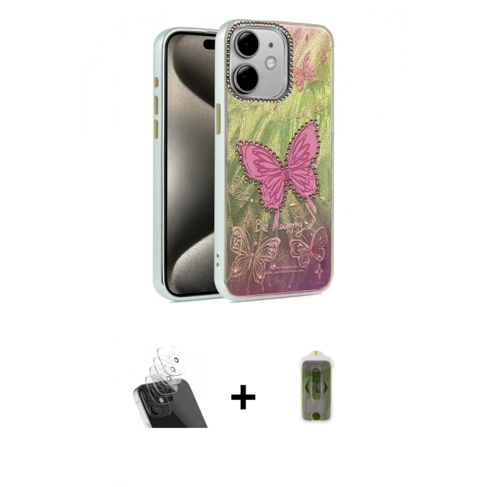MARSİLYAN™- iPhone 11 Kılıf Zirve Modern Prime - Siyah Joko Magic 5D Hayalet Cam + Kamera Lens Koruma Cam - SF