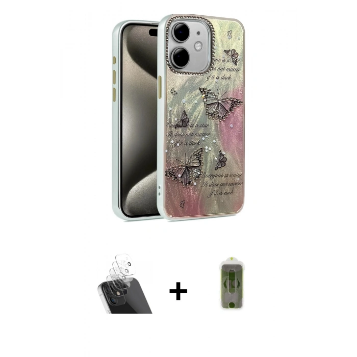 MARSİLYAN™- iPhone 11 Kılıf Zirve Modern Prime - Siyah Joko Magic 5D Hayalet Cam + Kamera Lens Koruma Cam - SF