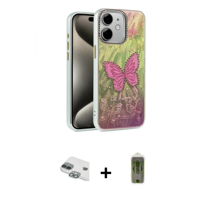 MARSİLYAN™- iPhone 11 Kılıf Zirve Modern Prime - Siyah Joko Magic 5D Hayalet Cam + Pers Alüminyum Kamera Lens - YL