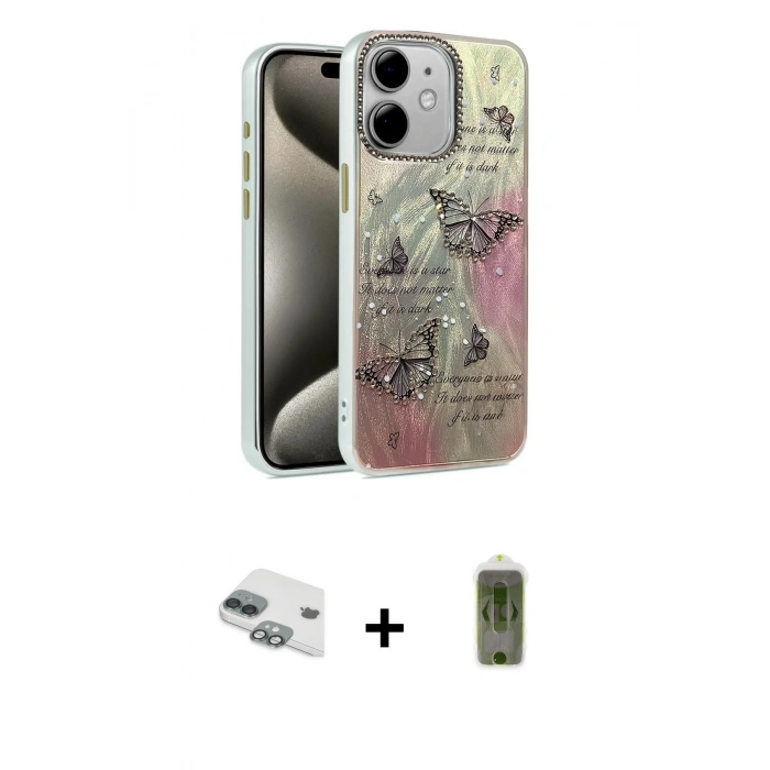 MARSİLYAN™- iPhone 11 Kılıf Zirve Modern Prime - Siyah Joko Magic 5D Hayalet Cam + Pers Alüminyum Kamera Lens - YL