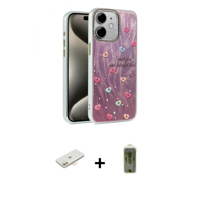 MARSİLYAN™- iPhone 11 Kılıf Zirve Modern Prime - Siyah Joko Magic 5D Hayalet Cam + Renkli Kamera Lens Koruma Cam - YL