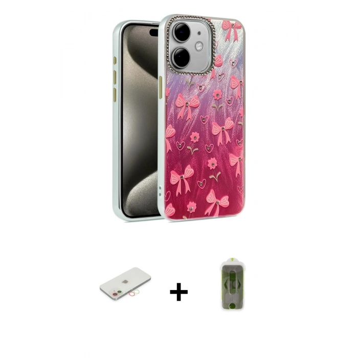MARSİLYAN™- iPhone 11 Kılıf Zirve Modern Prime - Siyah Joko Magic 5D Hayalet Cam + Renkli Kamera Lens Koruma Cam - YL