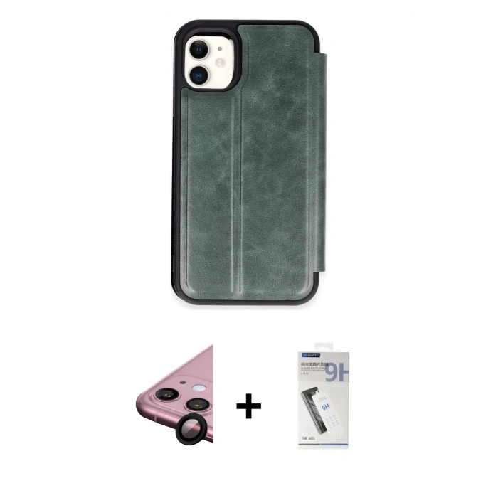 MARSİLYAN™- iPhone 11 Kılıf Zirve Yansıma Serisi - Şeffaf Uv Polymer Nano Ekran Koruyucu + Raze Metal Kamera Lens - SH