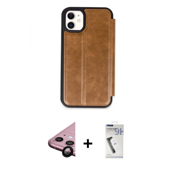 MARSİLYAN™- iPhone 11 Kılıf Zirve Yansıma Serisi - Şeffaf Uv Polymer Nano Ekran Koruyucu + Raze Metal Kamera Lens - SH