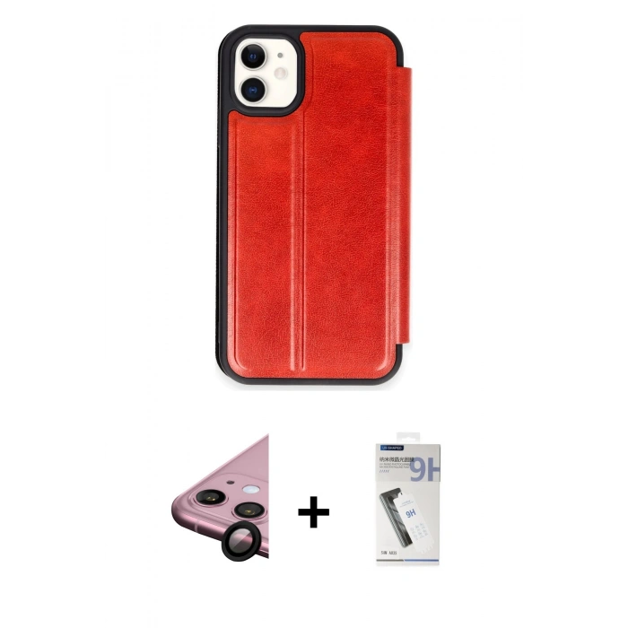 MARSİLYAN™- iPhone 11 Kılıf Zirve Yansıma Serisi - Şeffaf Uv Polymer Nano Ekran Koruyucu + Raze Metal Kamera Lens - SH