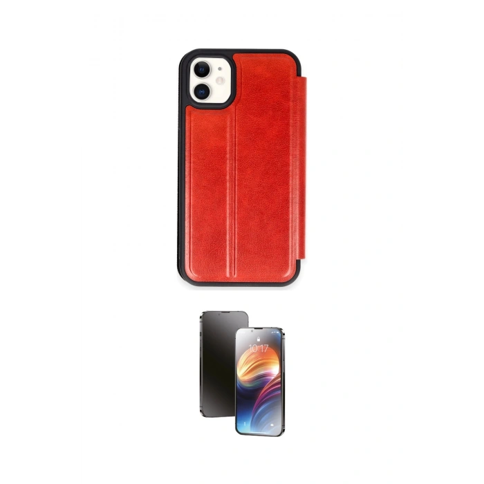 MARSİLYAN™- iPhone 11 Kılıf Zirve Yansıma Serisi - Siyah 3D Antistatik Mat Seramik Nano Ekran Koruyucu