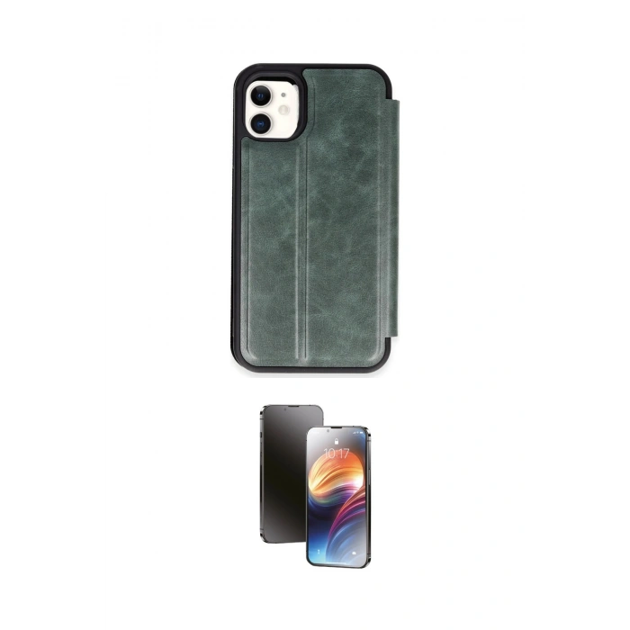 MARSİLYAN™- iPhone 11 Kılıf Zirve Yansıma Serisi - Siyah 3D Antistatik Mat Seramik Nano Ekran Koruyucu