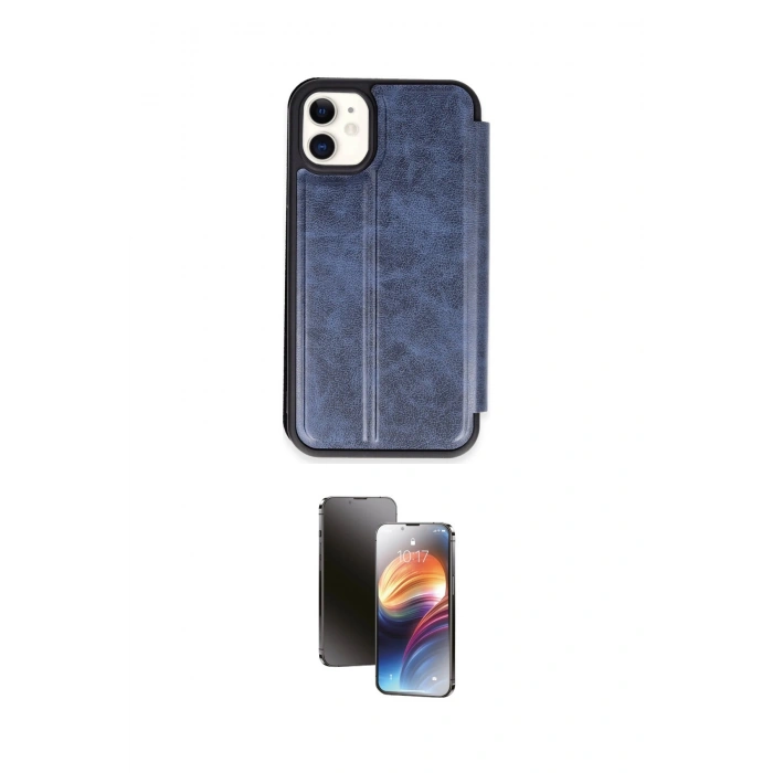 MARSİLYAN™- iPhone 11 Kılıf Zirve Yansıma Serisi - Siyah 3D Antistatik Mat Seramik Nano Ekran Koruyucu