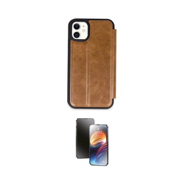 MARSİLYAN™- iPhone 11 Kılıf Zirve Yansıma Serisi - Siyah 3D Antistatik Mat Seramik Nano Ekran Koruyucu