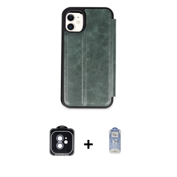 MARSİLYAN™- iPhone 11 Kılıf Zirve Yansıma Serisi - Siyah Joko Magic 5D Cam + PVD Metal Kamera Lens - MI