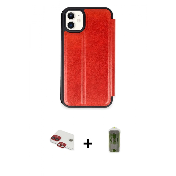 MARSİLYAN™- iPhone 11 Kılıf Zirve Yansıma Serisi - Siyah Joko Magic 5D Hayalet Cam + Pers Alüminyum Kamera Lens - KI