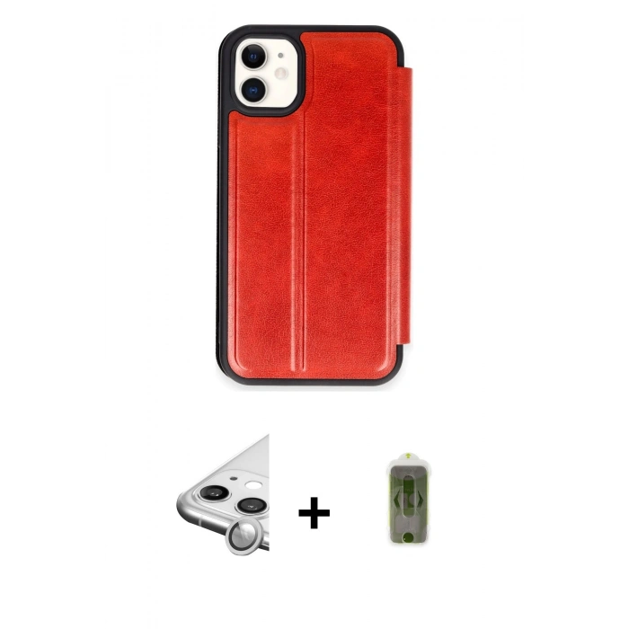 MARSİLYAN™- iPhone 11 Kılıf Zirve Yansıma Serisi - Siyah Joko Magic 5D Hayalet Cam + Raze Metal Kamera Lens - GS