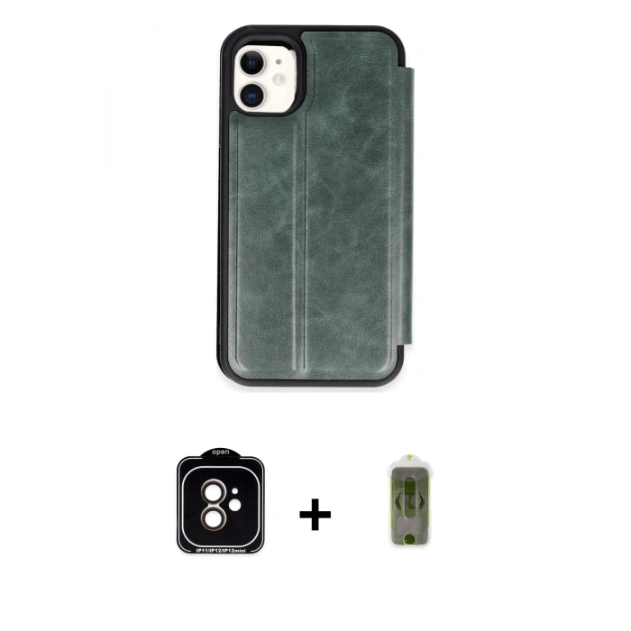 MARSİLYAN™- iPhone 11 Kılıf Zirve Yansıma Serisi - Siyah Joko Magic 5D Hayalet Cam + PVD Metal Kamera Lens - TU