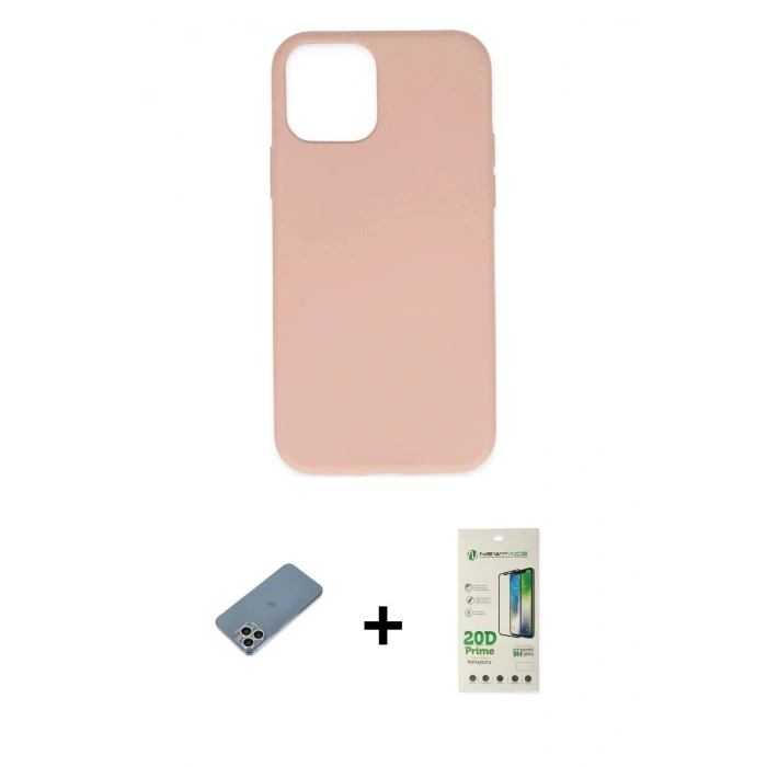 MARSİLYAN™- iPhone 11 Pro Kılıf Ahenk Serisi - Siyah 20D Premium Cam Ekran Koruyucu + Shine Kamera Lens Koruma Cam - GS