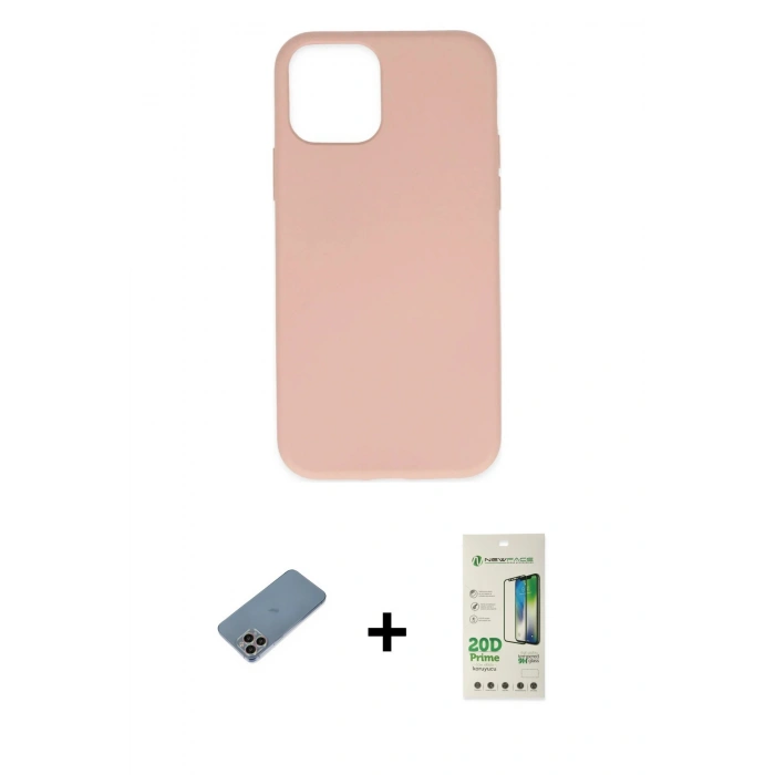 MARSİLYAN™- iPhone 11 Pro Kılıf Ahenk Serisi - Siyah 20D Premium Cam Ekran Koruyucu + Shine Kamera Lens Koruma Cam - GI