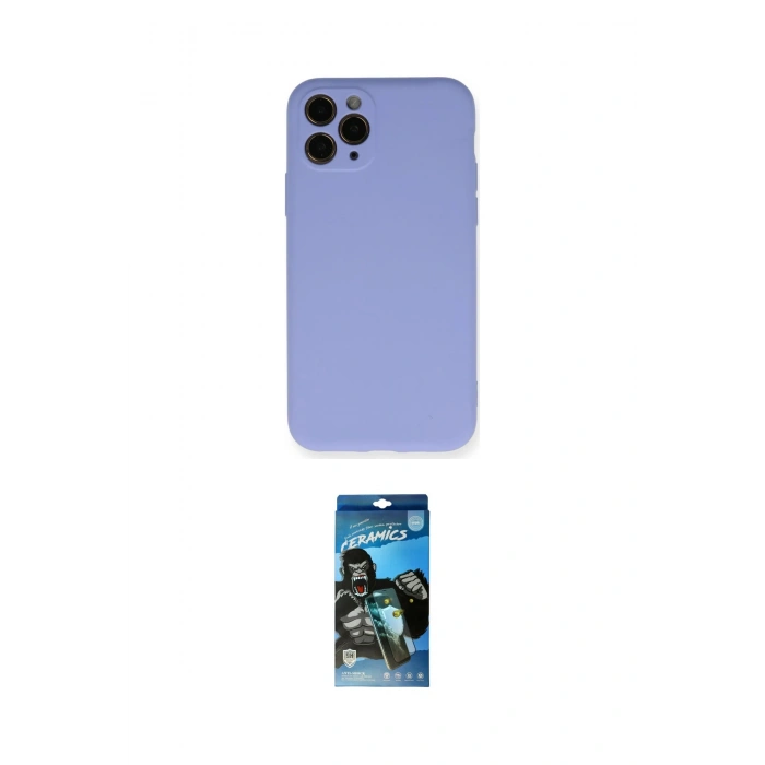 MARSİLYAN™- iPhone 11 Pro Kılıf Ahenk Serisi - Siyah 34D Izgaralı Cam