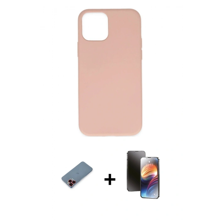 MARSİLYAN™- iPhone 11 Pro Kılıf Ahenk Serisi - Siyah 3D Antistatik Mat Seramik Nano Ekran Koruyucu + Metal Kamera Lens Koruma Cam - KI