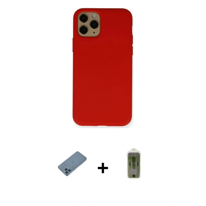 MARSİLYAN™- iPhone 11 Pro Kılıf Ahenk Serisi - Siyah Joko Magic 5D Hayalet Cam + Shine Kamera Lens Koruma Cam - MI