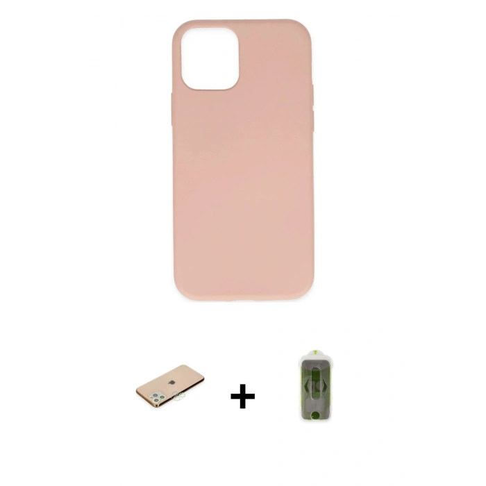 MARSİLYAN™- iPhone 11 Pro Kılıf Ahenk Serisi - Siyah Joko Magic 5D Hayalet Cam + Renkli Kamera Lens Koruma Cam - YL