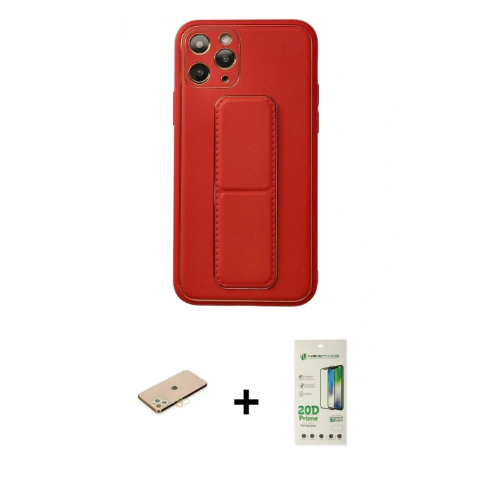 MARSİLYAN™- iPhone 11 Pro Kılıf Akış Doku - Siyah 20D Premium Cam Ekran Koruyucu + Renkli Kamera Lens Koruma Cam - SI