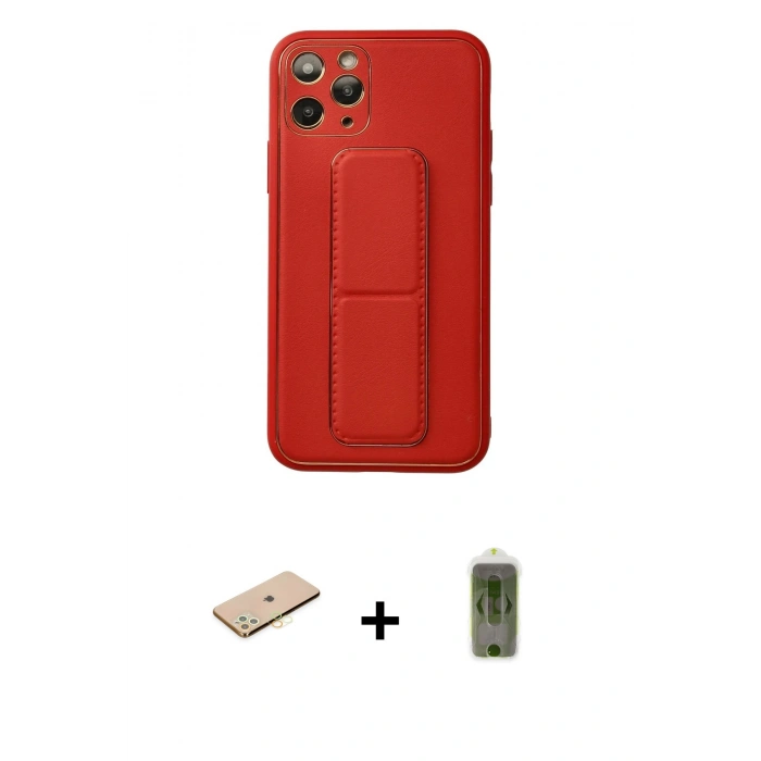 MARSİLYAN™- iPhone 11 Pro Kılıf Akış Doku - Siyah Joko Magic 5D Hayalet Cam + Renkli Kamera Lens Koruma Cam - SI