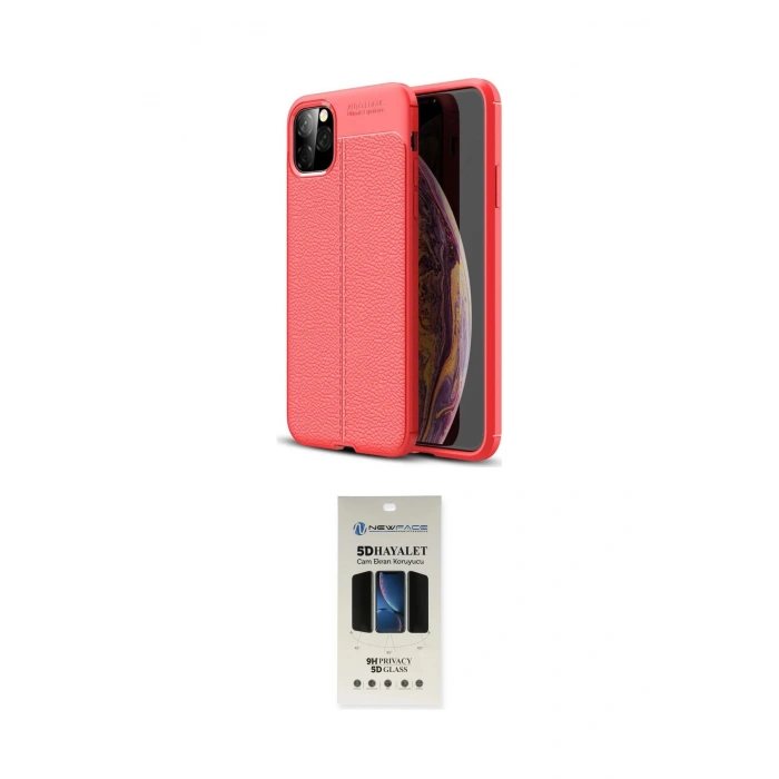 MARSİLYAN™- iPhone 11 Pro Kılıf Doruk Klasik Özel Seri - Siyah 5D Hayalet Cam Ekran Koruyucu