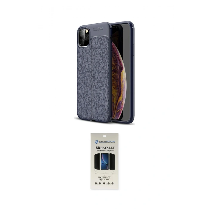 MARSİLYAN™- iPhone 11 Pro Kılıf Doruk Klasik Özel Seri - Siyah 5D Hayalet Cam Ekran Koruyucu