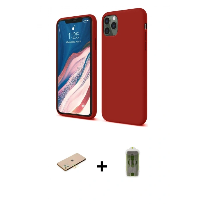 MARSİLYAN™- iPhone 11 Pro Kılıf Kozmos Yansıma Özel Seri - Siyah Joko Magic 5D Hayalet Cam + Renkli Kamera Lens Koruma Cam - PE