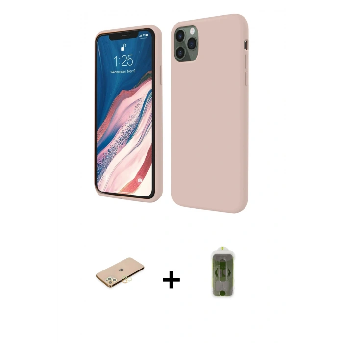 MARSİLYAN™- iPhone 11 Pro Kılıf Kozmos Yansıma Özel Seri - Siyah Joko Magic 5D Hayalet Cam + Renkli Kamera Lens Koruma Cam - PE