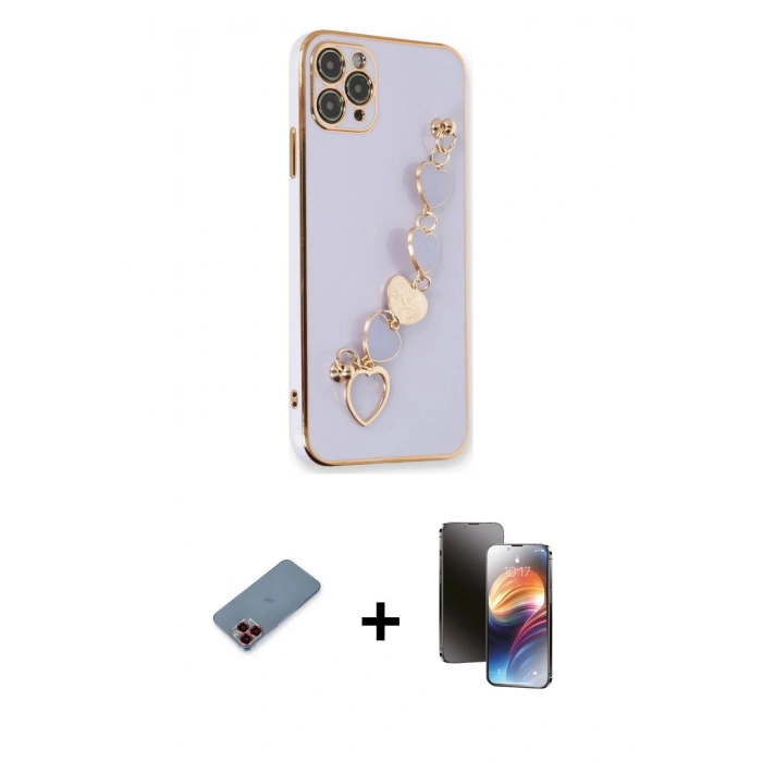 MARSİLYAN™- iPhone 11 Pro Kılıf Nova Işık Prime - Siyah 3D Antistatik Mat Seramik Nano Ekran Koruyucu + Metal Kamera Lens Koruma Cam - KI