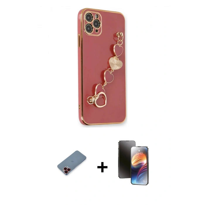 MARSİLYAN™- iPhone 11 Pro Kılıf Nova Işık Prime - Siyah 3D Antistatik Mat Seramik Nano Ekran Koruyucu + Metal Kamera Lens Koruma Cam - KI