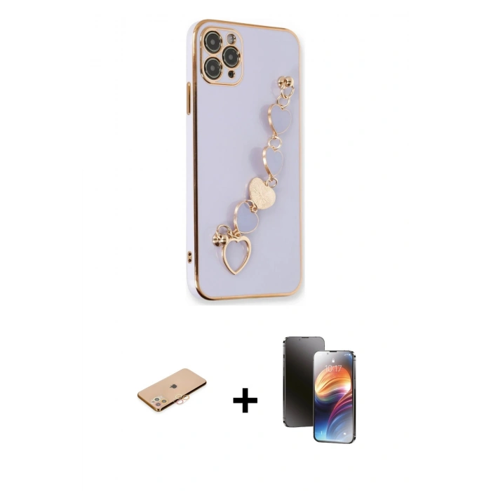 MARSİLYAN™- iPhone 11 Pro Kılıf Nova Işık Prime - Siyah 3D Antistatik Mat Seramik Nano Ekran Koruyucu + Renkli Kamera Lens Koruma Cam - TU