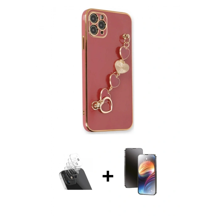 MARSİLYAN™- iPhone 11 Pro Kılıf Nova Işık Prime - Siyah 3D Antistatik Mat Seramik Nano Ekran Koruyucu + Kamera Lens Koruma Cam - SF