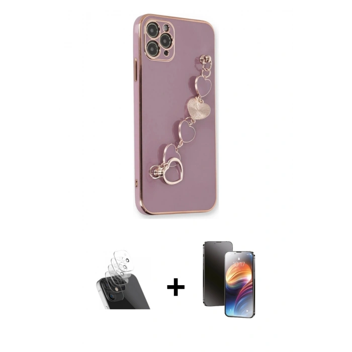 MARSİLYAN™- iPhone 11 Pro Kılıf Nova Işık Prime - Siyah 3D Antistatik Mat Seramik Nano Ekran Koruyucu + Kamera Lens Koruma Cam - SF