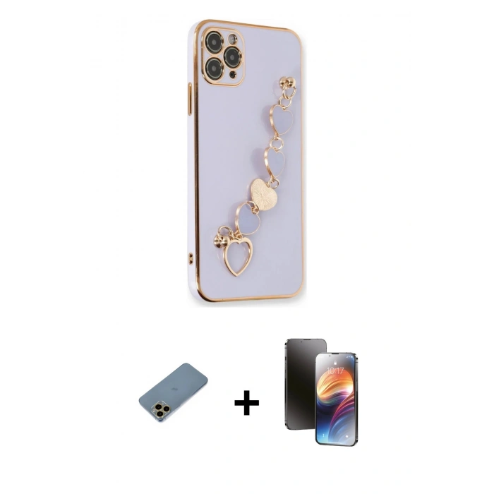 MARSİLYAN™- iPhone 11 Pro Kılıf Nova Işık Prime - Siyah 3D Antistatik Mat Seramik Nano Ekran Koruyucu + Shine Kamera Lens Koruma Cam - GD