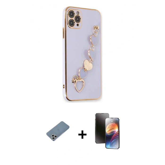 MARSİLYAN™- iPhone 11 Pro Kılıf Nova Işık Prime - Siyah 3D Antistatik Mat Seramik Nano Ekran Koruyucu + Shine Kamera Lens Koruma Cam - GS