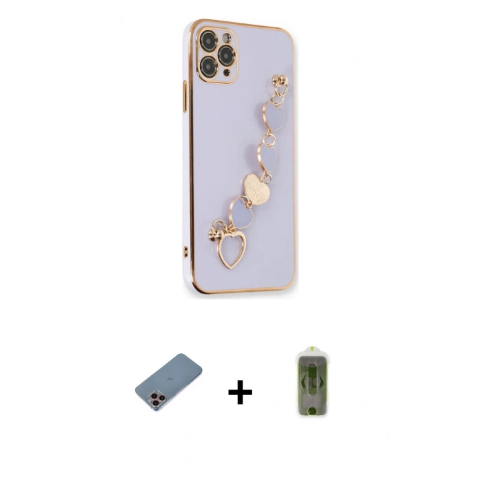 MARSİLYAN™- iPhone 11 Pro Kılıf Nova Işık Prime - Siyah Joko Magic 5D Hayalet Cam + Shine Kamera Lens Koruma Cam - PE