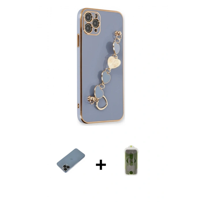 MARSİLYAN™- iPhone 11 Pro Kılıf Nova Işık Prime - Siyah Joko Magic 5D Hayalet Cam + Shine Kamera Lens Koruma Cam - SH