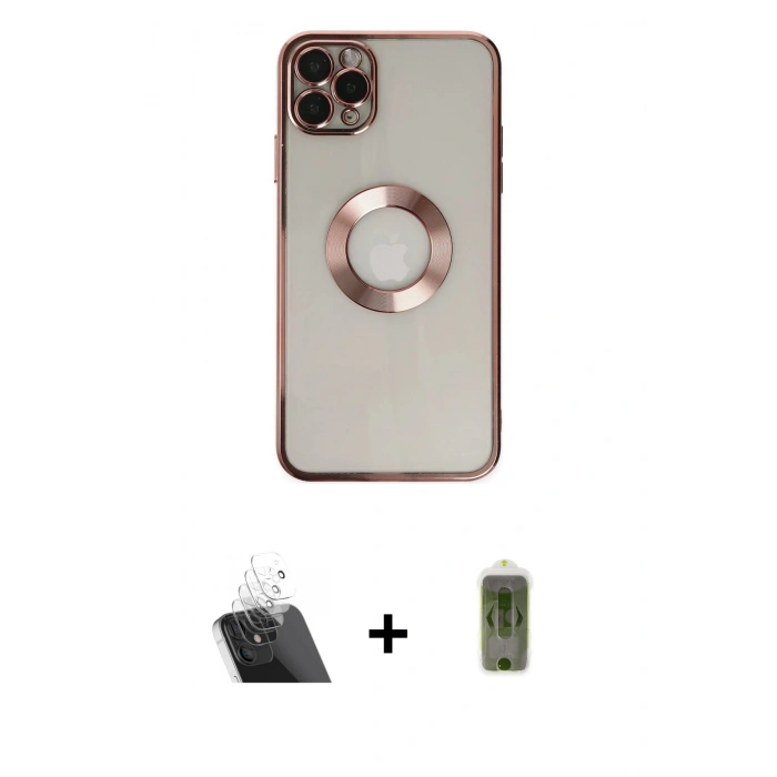 MARSİLYAN™- iPhone 11 Pro Kılıf Pusula Form - Siyah Joko Magic 5D Hayalet Cam + Kamera Lens Koruma Cam - SF