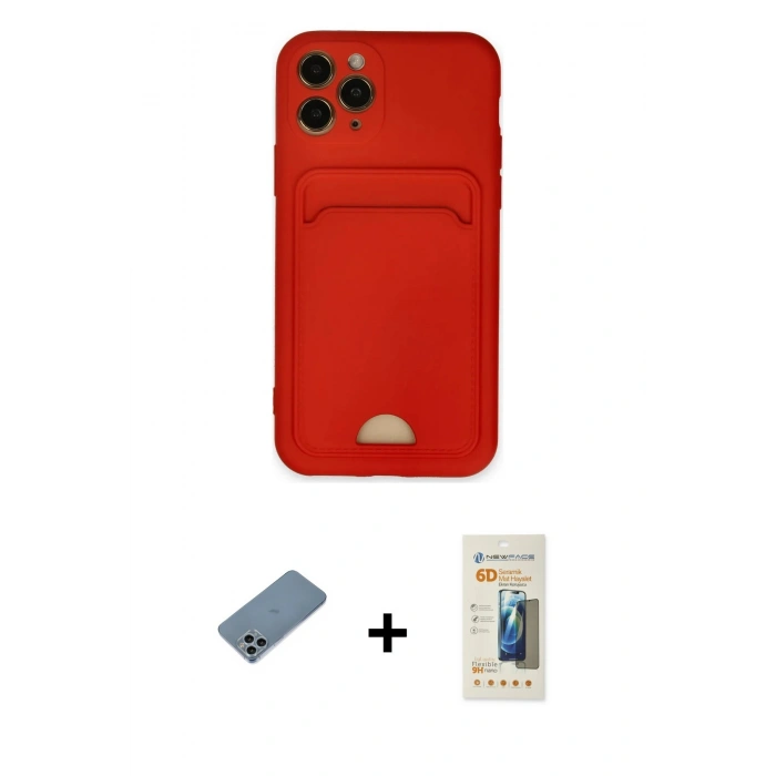 MARSİLYAN™- iPhone 11 Pro Kılıf Vadi Çizgi Prime - Siyah 6D Mat Seramik Hayalet Nano Ekran Koruyucu + Shine Kamera Lens Koruma Cam - SABE