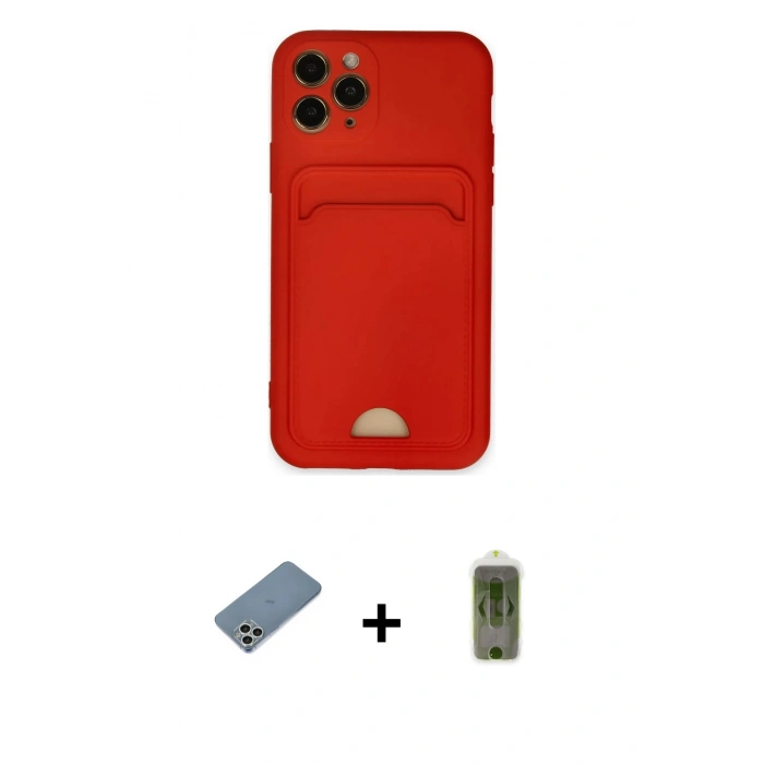 MARSİLYAN™- iPhone 11 Pro Kılıf Vadi Çizgi Prime - Siyah Joko Magic 5D Hayalet Cam + Shine Kamera Lens Koruma Cam - GS
