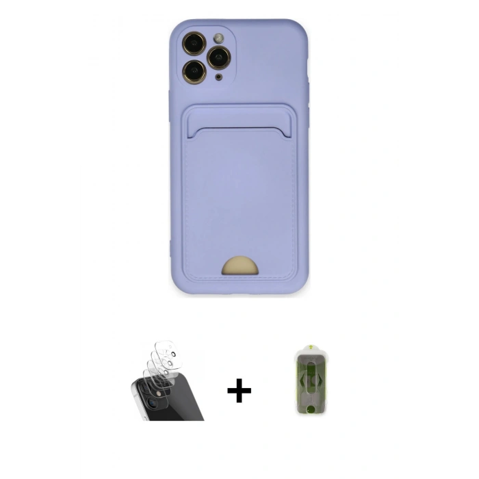 MARSİLYAN™- iPhone 11 Pro Kılıf Vadi Çizgi Prime - Siyah Joko Magic 5D Hayalet Cam + Kamera Lens Koruma Cam - SF