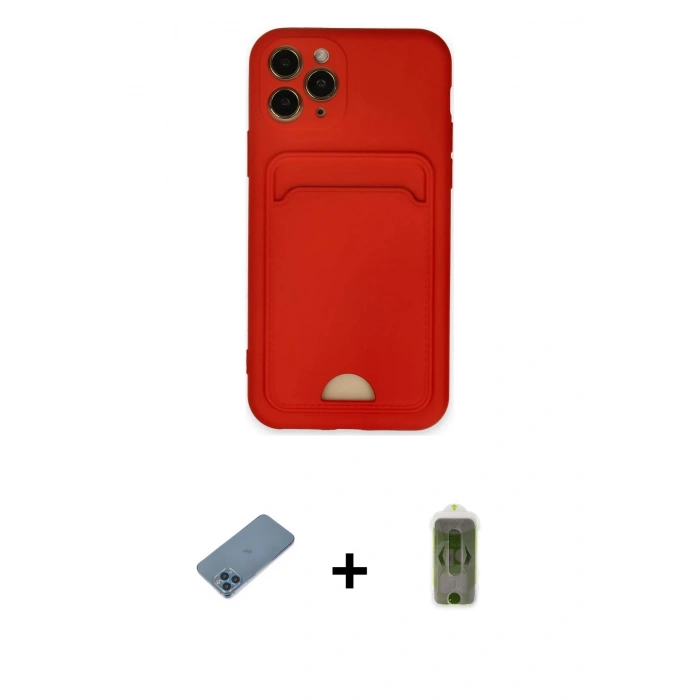 MARSİLYAN™- iPhone 11 Pro Kılıf Vadi Çizgi Prime - Siyah Joko Magic 5D Hayalet Cam + Shine Kamera Lens Koruma Cam - MI