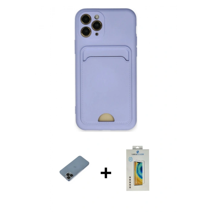MARSİLYAN™- iPhone 11 Pro Kılıf Vadi Çizgi Prime - Siyah Polymer Nano Ekran Koruyucu + Shine Kamera Lens Koruma Cam - SH