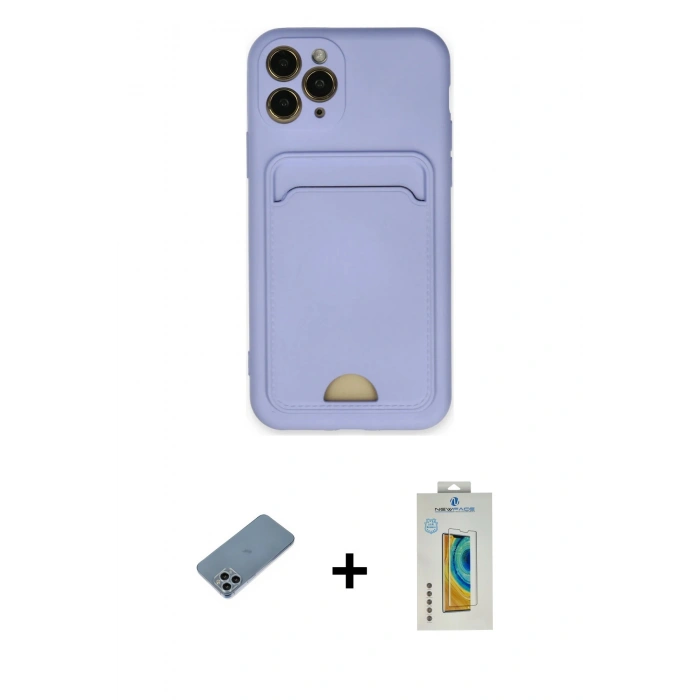 MARSİLYAN™- iPhone 11 Pro Kılıf Vadi Çizgi Prime - Siyah Polymer Nano Ekran Koruyucu + Shine Kamera Lens Koruma Cam - SABE