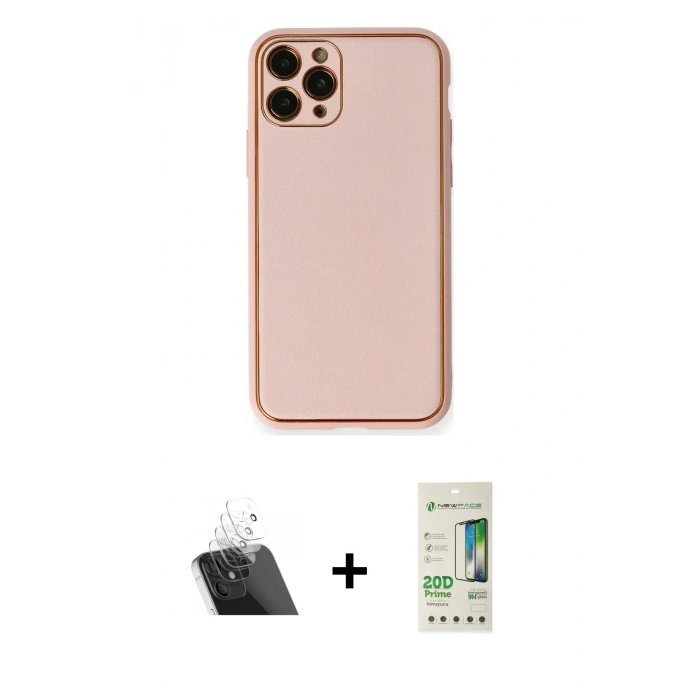MARSİLYAN™- iPhone 11 Pro Kılıf Yadigar Klasik - Siyah 20D Premium Cam Ekran Koruyucu + Kamera Lens Koruma Cam - SF